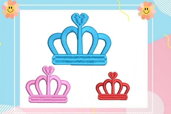 A Seller's Look at the King Crown with Heart Embroidery Design