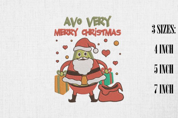 Avo Very Merry Christmas Avocado Santa: Real Stitch Test