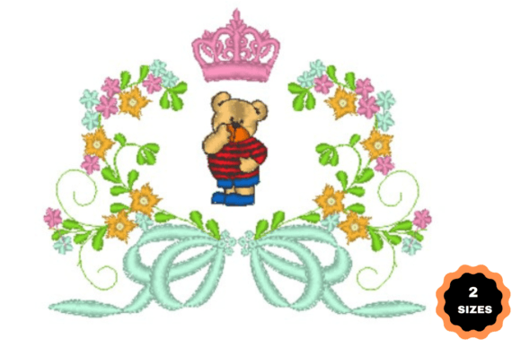Baby Bear Embroidery for Boutique Apparel Projects