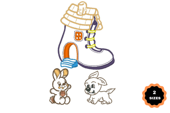 Bunny with Puppy: A Sweet Embroidery Design for Your Shop