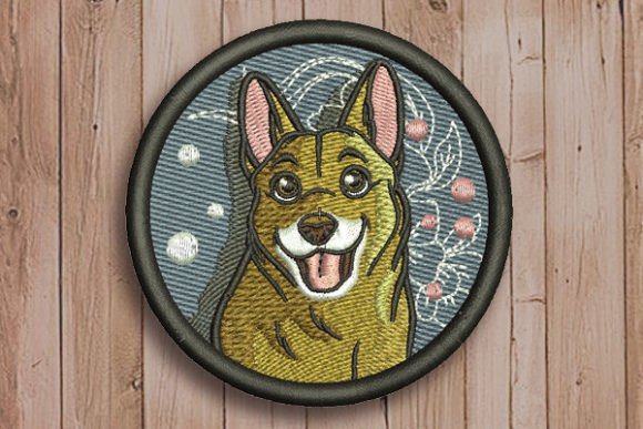 Craft Fair Success: The Dog in Circle Embroidery Design