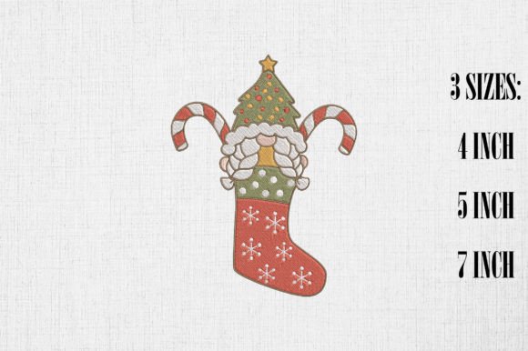Gnome in Xmas Sock: A Festive Embroidery Design Review