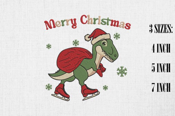 Merry Christmas Santa Dinosaur T-Rex Design Review